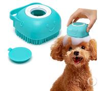 PETCUTE Spazzola da Bagno per Cani e Gatti, Spazzola da Bagno per Animali Domestici con Dispenser di Sapone,2 in 1 Silicone Spazzole per Massaggi per Cani con Maniglia,Spazzola per la Cura del Cane