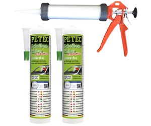 Petec 2X Colla Per Dischi Eco 290Ml + Pistola Per Estrusione