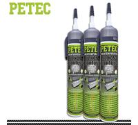 PETEC 3x 200ml Hochtemperatur-Silikondichtung Tenuta Elastica Grau Ceramica Holz