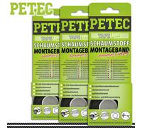 Petec 3X 2M TAPEline Nastro In Schiuma Per Montaggio 2X12X1 Doppio Adesivo Auto