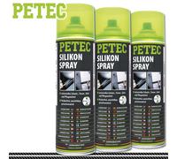 Petec 3x 500ml Spray Silicone Plastica per Montaggio Trennmittel Gomma