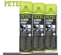Petec 3x 500ml Spray Silicone Plastica per Montaggio Trennmittel Gomma