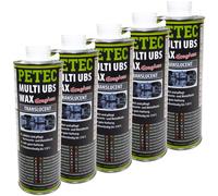 PETEC 5x 1000 ML Gbstv Cera Sottoscocca Protezione Su Base Presa Depressione