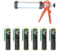Petec 6x Karo-Zinn Karosserieausgleichsmasse Coaxialkartusche 265ml+