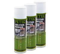 PETEC 70260 Detergente Acciaio Inox Spray per Alluminio Rame 3x500 ml