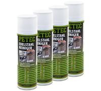 PETEC 70260 Detergente Inox Spray Pulitore Alluminio Rame 4x500ml