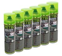 PETEC 71650 Grasso Corda Seilfettspray Drahtseilfett Zahnradfett Spray 6x 500ml