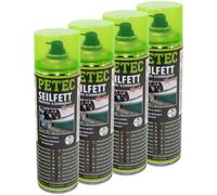 PETEC 71650 Grasso Per Cavi Spray Grasso Per Ingranaggi Spray 4x 500ml