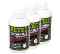 PETEC Convertitore Di Ruggine Primer Per Trattamento Antiruggine 3x 250 ml 70042