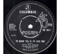 Peter and Gordon - Peter & Gordon To Know You Is To Love You 7" Columbia DB 7617 EX 1965