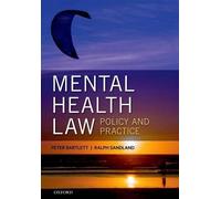 Peter Bartlett Ralph Sandland Mental Health Law: Policy and Practice (Tascabile)