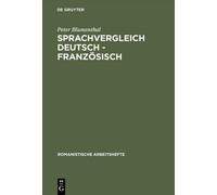 Peter Blumenthal Sprachvergleich Deutsch - Französisch (Copertina rigida)
