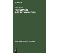 Peter Braun Personenbezeichnungen (Copertina rigida)
