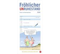 Peter Butschkow: Fröhlicher Unruhestand Planer 2026: Der humorvolle Rentner-Kalender mit Cartoons über das Leben im besten Alter. Freizeit-Planer mit freier Spalteneinteilung. 21 x 45 cm
