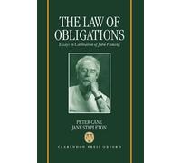 Peter Cane The Law of Obligations (Copertina rigida)