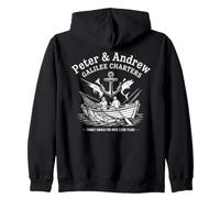 Peter E Andrew Galilee Charters Biblical Fisherman Felpa con Cappuccio