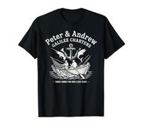 Peter E Andrew Galilee Charters Biblical Fisherman Maglietta
