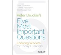 Peter F. Drucker Frances Hesselbe Peter Drucker's Five Most (Copertina rigida)