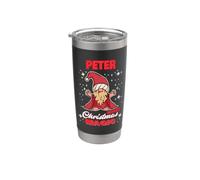 Peter fa il nome magico di Natale Peter Gnome Bicchiere termico in acciaio inox doppia parete