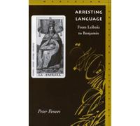 Peter Fenves Arresting Language (Copertina rigida) Meridian: Crossing Aesthetics