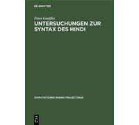 Peter Gaeffke Untersuchungen Zur Syntax Des Hindi (Copertina rigida)