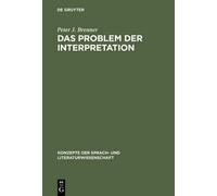 Peter J Brenner Das Problem der Interpretation (Copertina rigida)