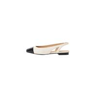 Peter Kaiser Peeptoes & Slingpumps 79440 in Pelle Liscia Nera, Bianco, 39 EU