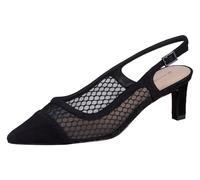 Peter Kaiser Peeptoes & Slingpumps 79607 in nero forato/intrecciato
