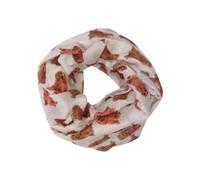 Peter Lin Sciarpa Infinity da donna con stampa Cocker Spaniel, Bianco sporco, One Size