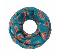 Peter Lin Sciarpa Infinity da donna con stampa Cocker Spaniel, Foglia di t, One Size