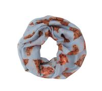 Peter Lin Sciarpa Infinity da donna con stampa Cocker Spaniel, Grigio, One Size