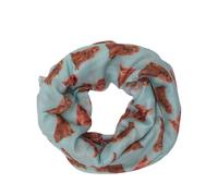 Peter Lin Sciarpa Infinity da donna con stampa Cocker Spaniel, Uovo di anatra., One Size