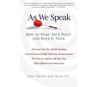 Peter Meyers Shann Nix As We Speak (Tascabile)