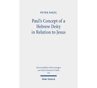 Peter Nagel Paul's Concept of a Hebrew Deity in Relation to Jesus (Tascabile)