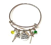 Peter Pan Bracciale Bangle Trilly Incisione Fatina Disney Metallo Nichel Free