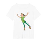 Peter Pan Flying Maglietta, Donna plus-size, Bianco, 1X