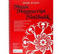 Peter Pauper Press Music Manuscript Notebook (Wide Staff. Perforated pages for easy removal.)