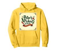 Peter Peter ha Scelto Una filastrocca di Scuola Materna Art Felpa con Cappuccio, Unisex per Adulti, Limone, XL