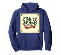 Peter Peter ha Scelto Una filastrocca di Scuola Materna Art Felpa con Cappuccio, Unisex per Adulti, Navy, S
