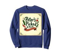 Peter Peter ha Scelto Una filastrocca di Scuola Materna Art Felpa, Unisex per Adulti, Navy, S