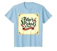 Peter Peter ha Scelto Una filastrocca di Scuola Materna Art Maglietta, Bambini, Celeste, 6 Anni