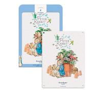 Peter Rabbit Da Beatrix Potter Autorizzato Grande Acciaio Firmare 40cm x 30cm