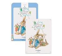 Peter Rabbit Da Beatrix Potter Autorizzato Grande Acciaio Insegna