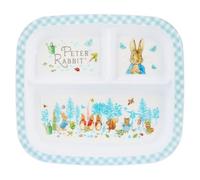 Peter Rabbit Piatto diviso per bambini a 3 sezioni, senza BPA, resistente e colorato, perfetto per pasti equilibrati, dai 36 mesi in su