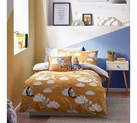 Peter Rabbit™ Sleepy Head Set copripiumino matrimoniale, poliestere, cotone, ocra