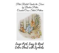 Peter Rabbit Under the Fence by Beatrix Potter Counted Cross Stitch Pattern: Large Print, Easy to Read Color Chart With Symbols, Nursery Cross Stitch
