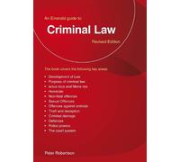 Peter Robinson An Emerald Guide to Criminal Law (Tascabile)
