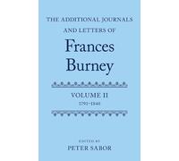 Peter Sabor The Additional Journals and Letters of Frances Bu (Copertina rigida)