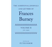 Peter Sabor The Additional Journals and Letters of Frances Bu (Copertina rigida)