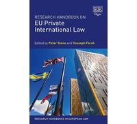 Peter Stone Research Handbook on EU Private International Law (Copertina rigida)